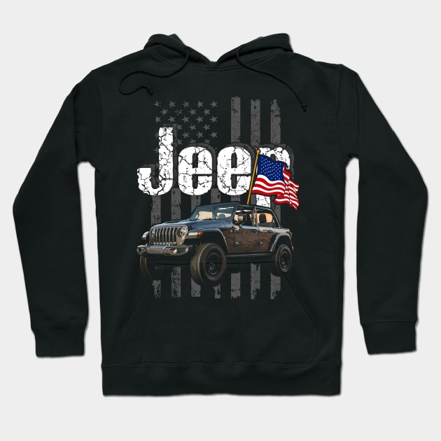 Jeep Wrangler Rubicon 392 Jeepcar JEEP Flag Hoodie by alex77alves